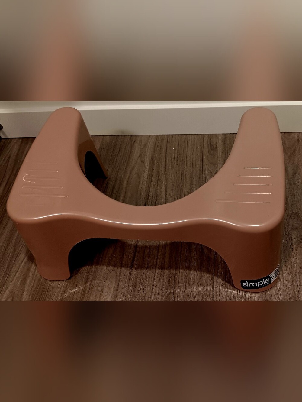Simple Bathroom Foot Rest in Clay Cream Color